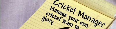 Cricket Manager Logo Entry