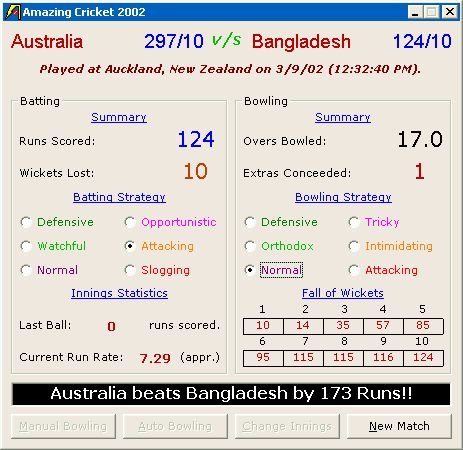 Amazing Cricket 2002 Screenshot