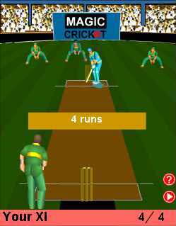 Virtual cricket game