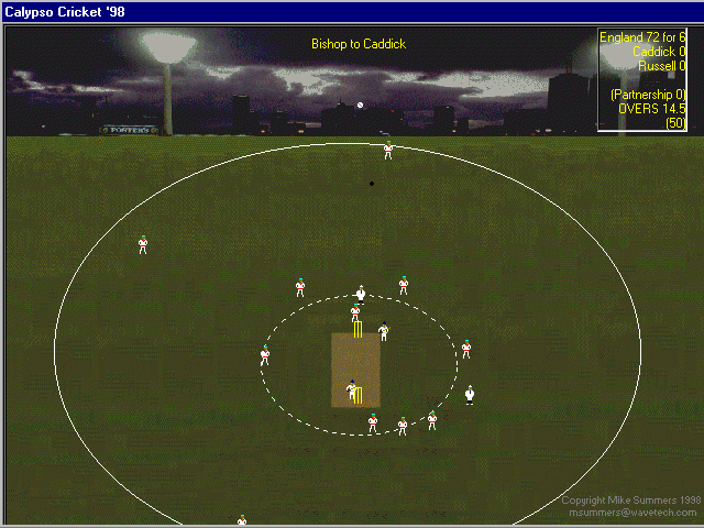 Calypso Cricket 98 Screenshot